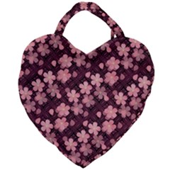 Cherry Blossoms Japanese Giant Heart Shaped Tote by HermanTelo