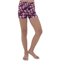 Cherry Blossoms Japanese Kids  Lightweight Velour Yoga Shorts