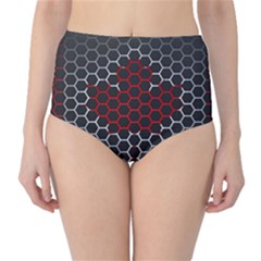 Canada Flag Hexagon Classic High-waist Bikini Bottoms