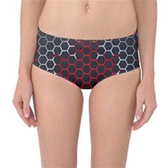 Canada Flag Hexagon Mid-waist Bikini Bottoms