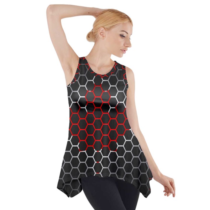 Canada Flag Hexagon Side Drop Tank Tunic