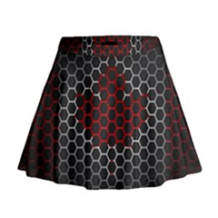 Canada Flag Hexagon Mini Flare Skirt by HermanTelo