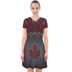 Canada Flag Hexagon Adorable In Chiffon Dress by HermanTelo