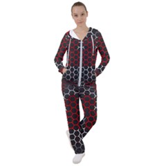 Canada Flag Hexagon Women s Tracksuit