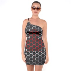 Canada Flag Hexagon One Soulder Bodycon Dress by HermanTelo