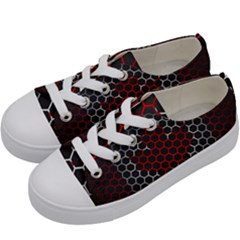 Canada Flag Hexagon Kids  Low Top Canvas Sneakers