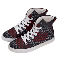 Canada Flag Hexagon Men s Hi-top Skate Sneakers by HermanTelo