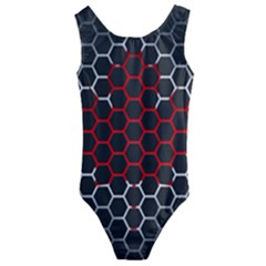 Canada Flag Hexagon Kids  Cut-out Back One Piece Swimsuit