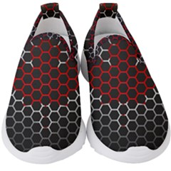 Canada Flag Hexagon Kids  Slip On Sneakers