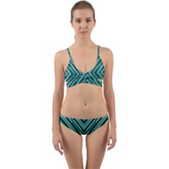 Fabric Sage Grey Wrap Around Bikini Set