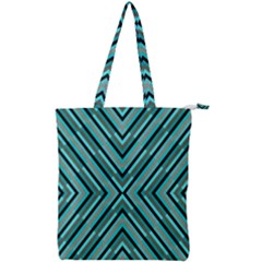 Fabric Sage Grey Double Zip Up Tote Bag