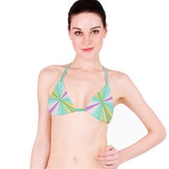 Background Burst Abstract Color Bikini Top