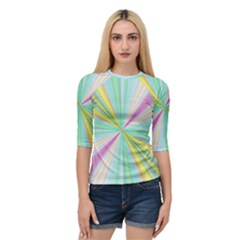 Background Burst Abstract Color Quarter Sleeve Raglan Tee