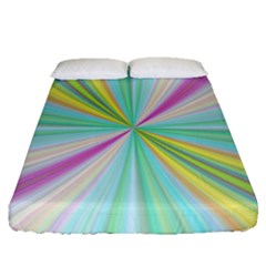 Background Burst Abstract Color Fitted Sheet (queen Size)