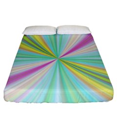 Background Burst Abstract Color Fitted Sheet (king Size) by HermanTelo