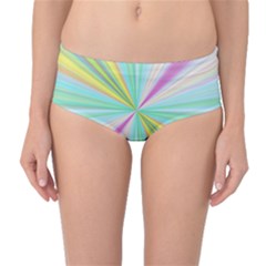 Background Burst Abstract Color Mid-waist Bikini Bottoms