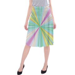 Background Burst Abstract Color Midi Beach Skirt