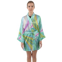 Background Burst Abstract Color Long Sleeve Kimono Robe