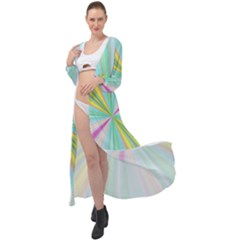 Background Burst Abstract Color Maxi Chiffon Beach Wrap