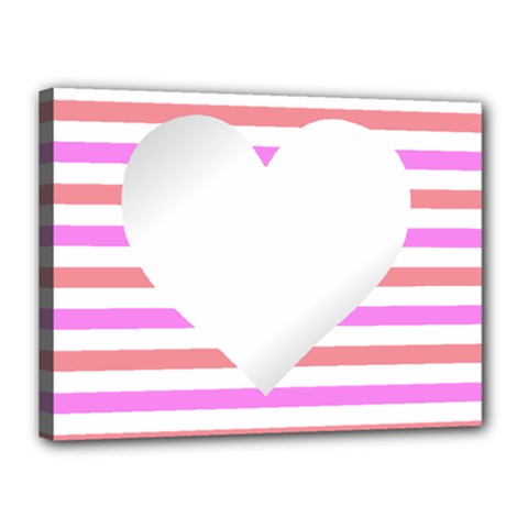 Love Heart Valentine S Day Canvas 16  X 12  (stretched) by HermanTelo