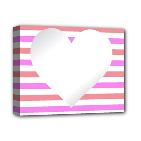 Love Heart Valentine S Day Deluxe Canvas 14  X 11  (stretched)