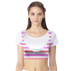 Love Heart Valentine S Day Short Sleeve Crop Top