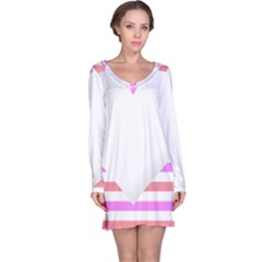 Love Heart Valentine S Day Long Sleeve Nightdress by HermanTelo