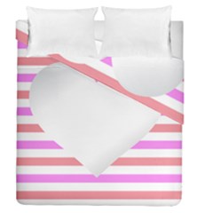 Love Heart Valentine S Day Duvet Cover Double Side (queen Size) by HermanTelo