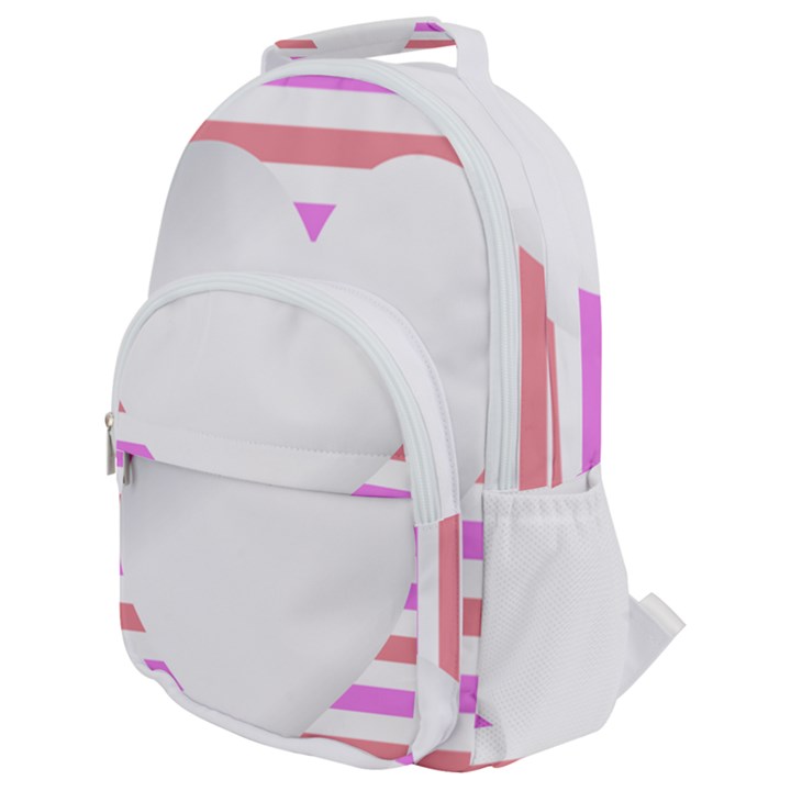 Love Heart Valentine S Day Rounded Multi Pocket Backpack