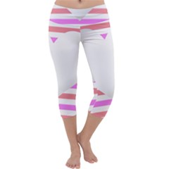 Love Heart Valentine S Day Capri Yoga Leggings