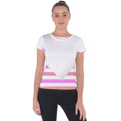 Love Heart Valentine S Day Short Sleeve Sports Top 