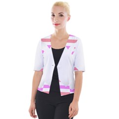 Love Heart Valentine S Day Cropped Button Cardigan