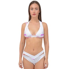 Love Heart Valentine S Day Double Strap Halter Bikini Set by HermanTelo