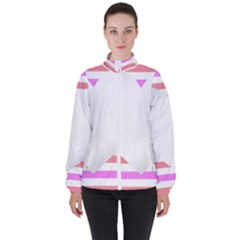 Love Heart Valentine S Day Women s High Neck Windbreaker by HermanTelo