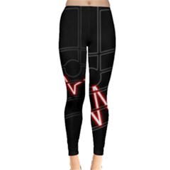 Music Wallpaper Heartbeat Melody Leggings 