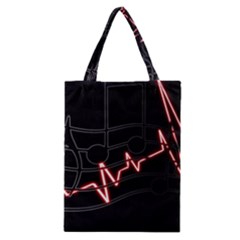 Music Wallpaper Heartbeat Melody Classic Tote Bag