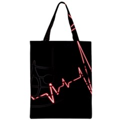 Music Wallpaper Heartbeat Melody Zipper Classic Tote Bag