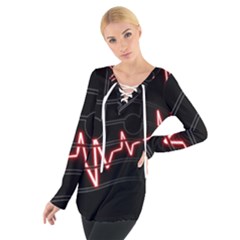 Music Wallpaper Heartbeat Melody Tie Up Tee