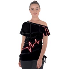 Music Wallpaper Heartbeat Melody Tie-up Tee