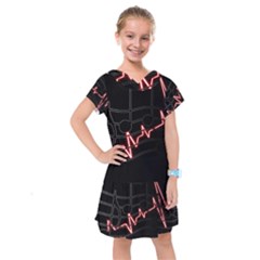 Music Wallpaper Heartbeat Melody Kids  Drop Waist Dress