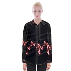 Music Wallpaper Heartbeat Melody Womens Long Sleeve Shirt