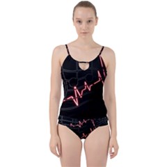 Music Wallpaper Heartbeat Melody Cut Out Top Tankini Set by HermanTelo