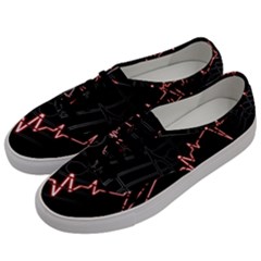 Music Wallpaper Heartbeat Melody Men s Classic Low Top Sneakers by HermanTelo