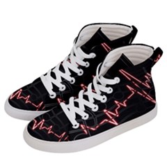 Music Wallpaper Heartbeat Melody Women s Hi-top Skate Sneakers by HermanTelo