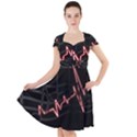 Music Wallpaper Heartbeat Melody Cap Sleeve Midi Dress View1