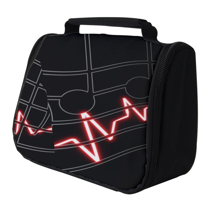 Music Wallpaper Heartbeat Melody Full Print Travel Pouch (Small)