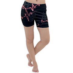 Music Wallpaper Heartbeat Melody Lightweight Velour Yoga Shorts