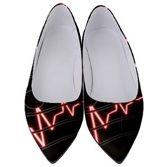 Music Wallpaper Heartbeat Melody Women s Low Heels