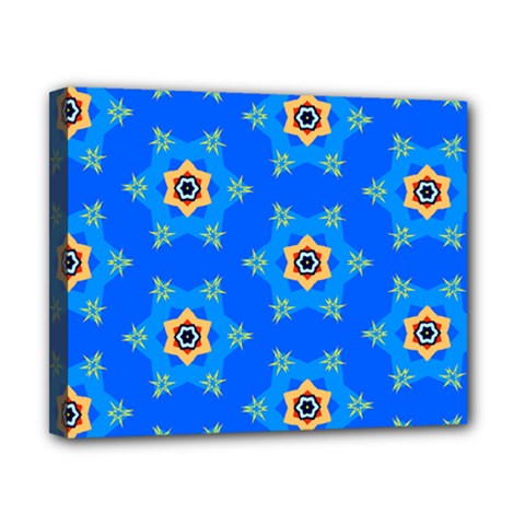 Pattern Backgrounds Blue Star Canvas 10  X 8  (stretched)