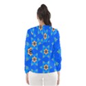 Pattern Backgrounds Blue Star Women s Hooded Windbreaker View2